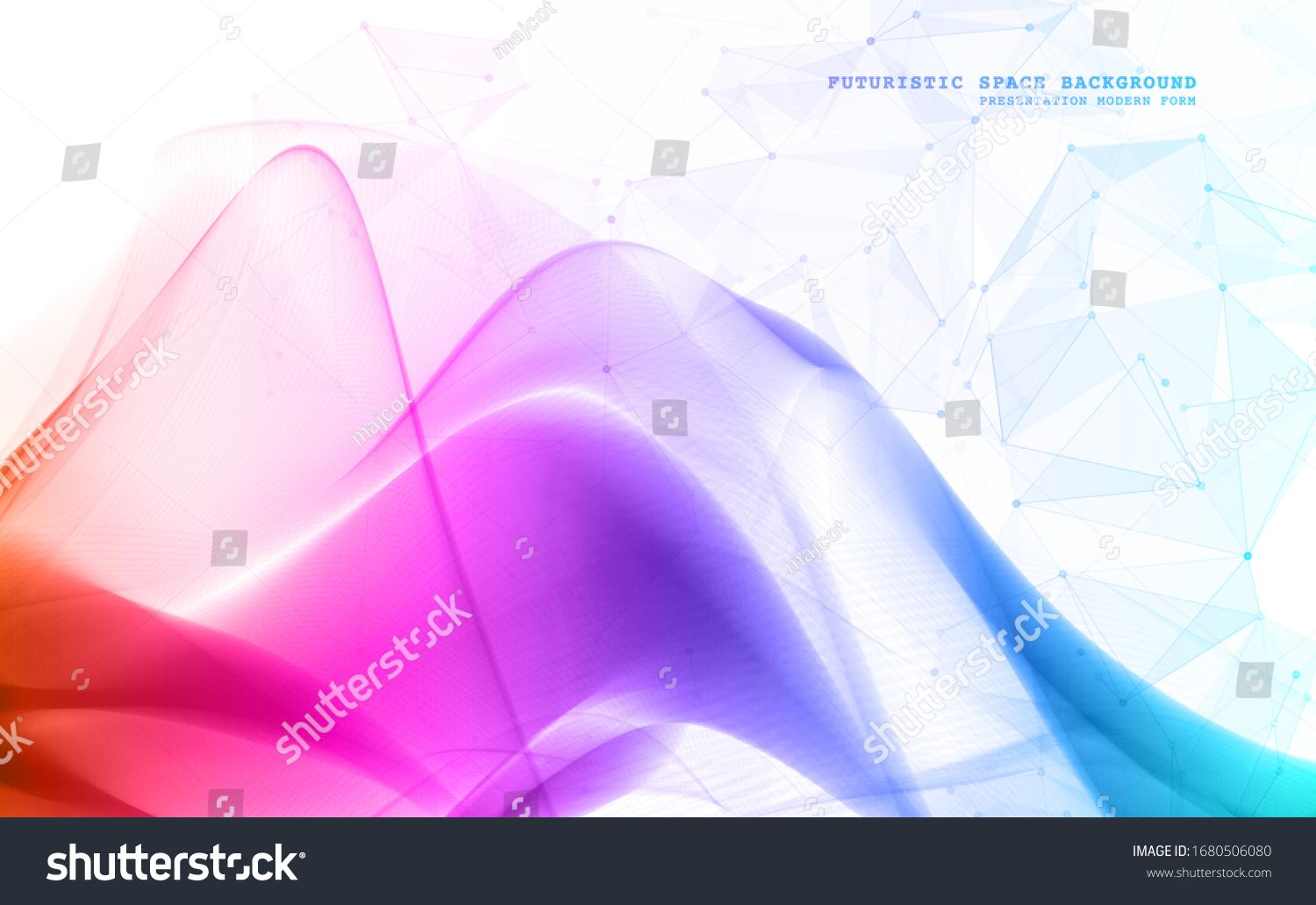 Abstract polygonal shapes. Colorful wave flow. Background with ...