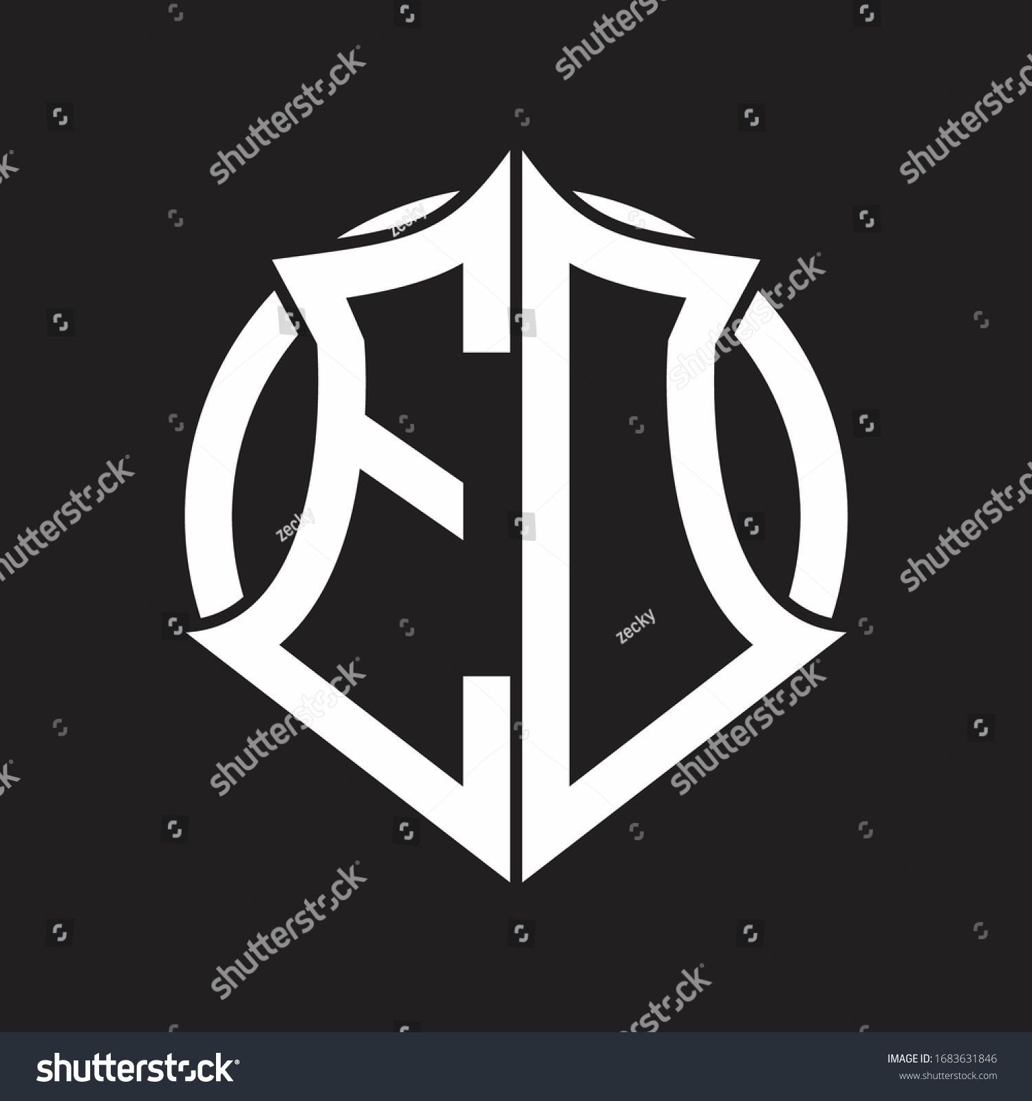 ED Logo monogram with emblem and circle rounded design template_站酷海洛_正版 ...