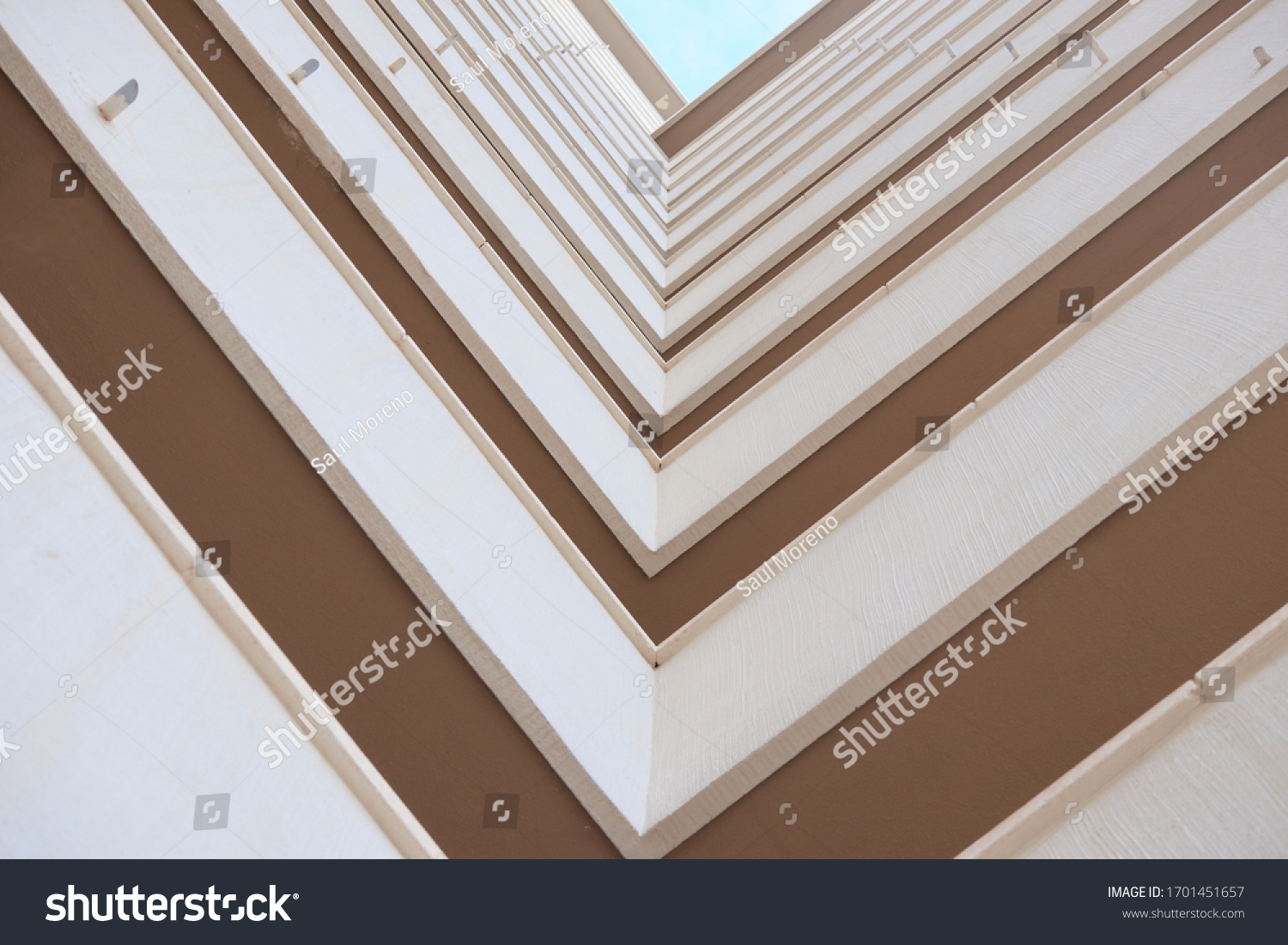 Architecture right angle in apartament buildings