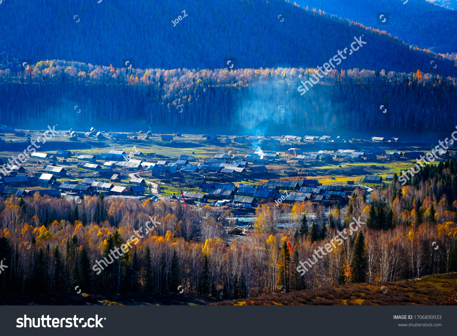 Autumn scenery in northern Xinjiang