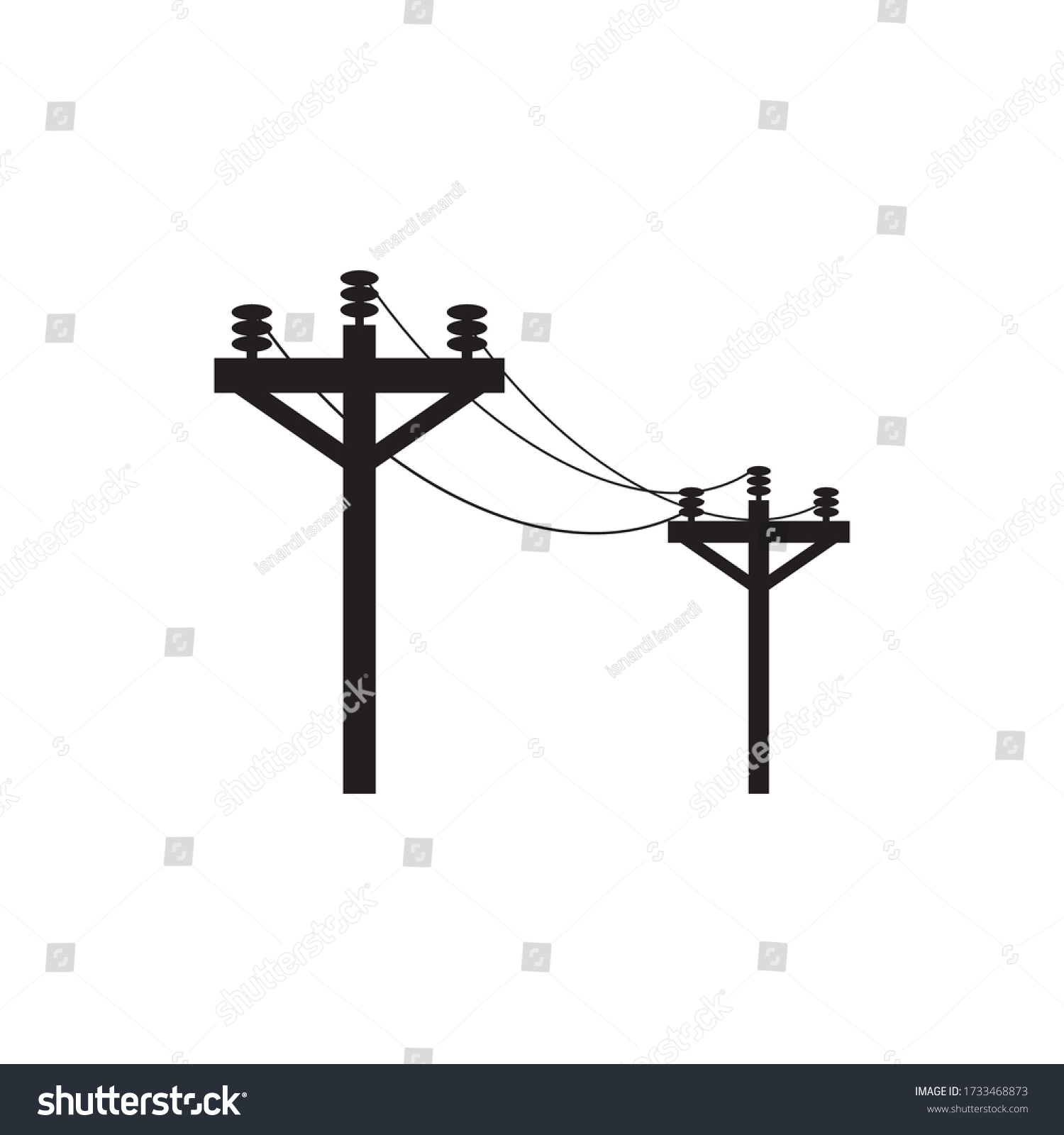 power pole icon logo vector illustration_????????????_????????????_??????_??????_????????????????????????_??????????????????