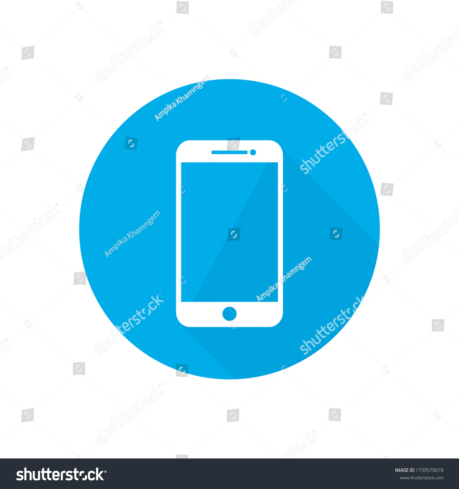 mobilephoneiconvectorsimpleflatsymbolperfectllustration