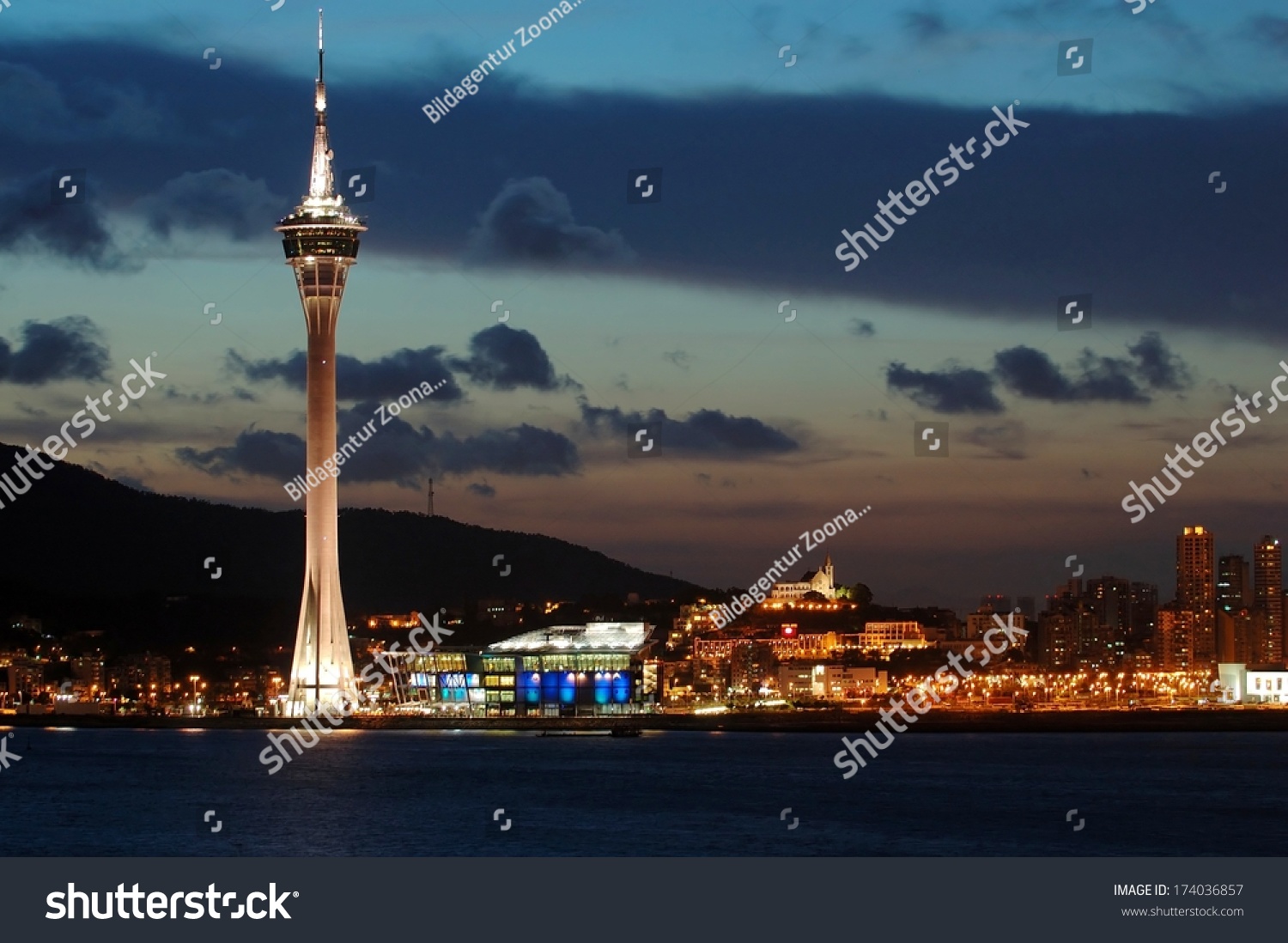 The evening of Macau Tower Convention and Entertainment Center  China