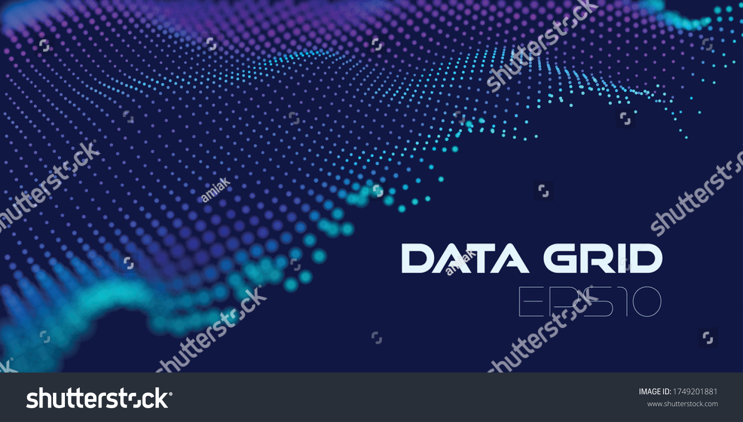 Futuristic wave particle grid for concept design. Illustration - vector. Abstract geometric pattern. Digital sound data flow. Big data abstract vector background. Abstract wallpaper.