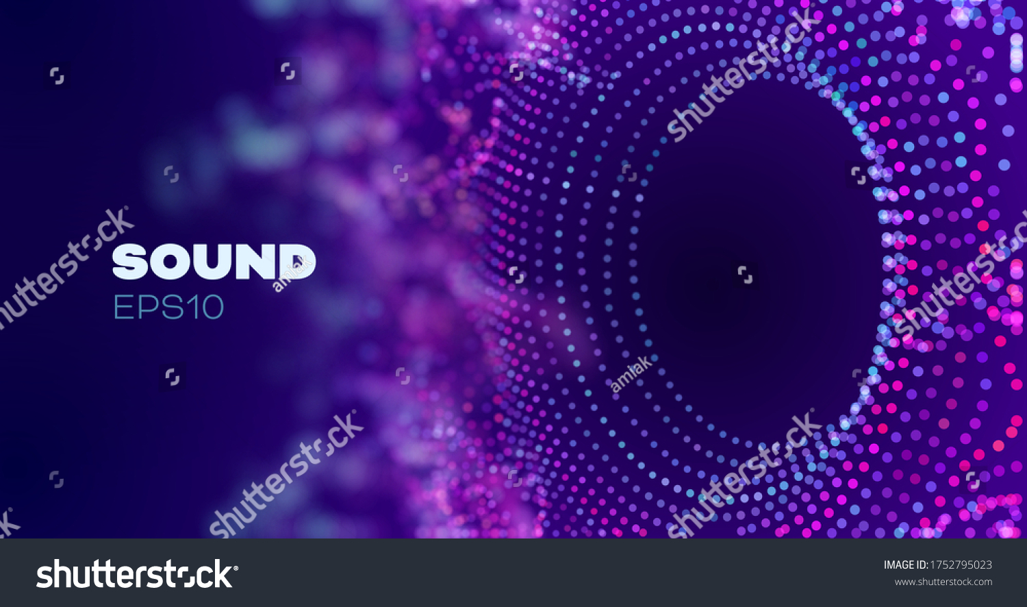 声波低音向量。 Cyber​​punk风格的噪音隧道