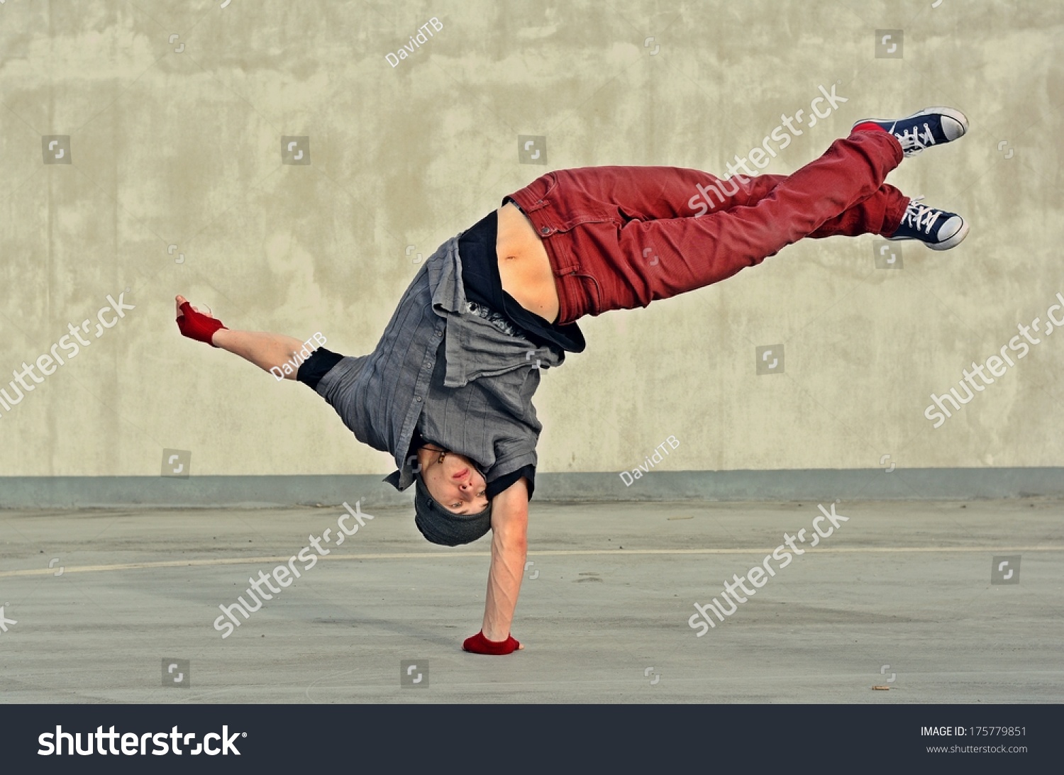 Boy dancing on the street