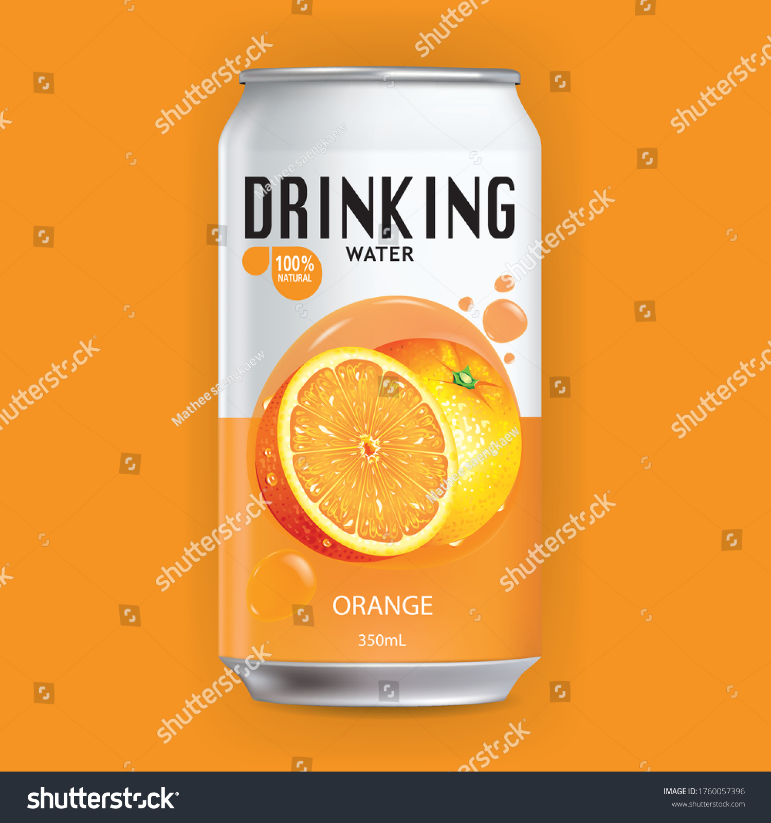 Design of orange juice containing cans