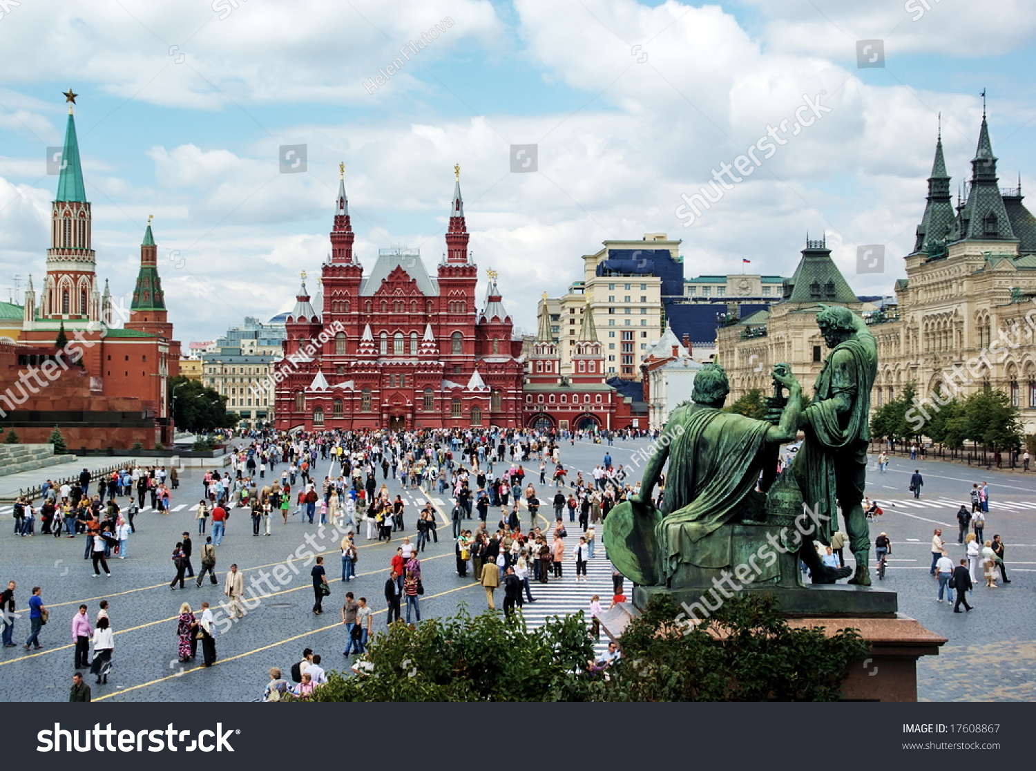 Red Square in Moscow  Russian Federation. National Landmark. Tourist Destination.