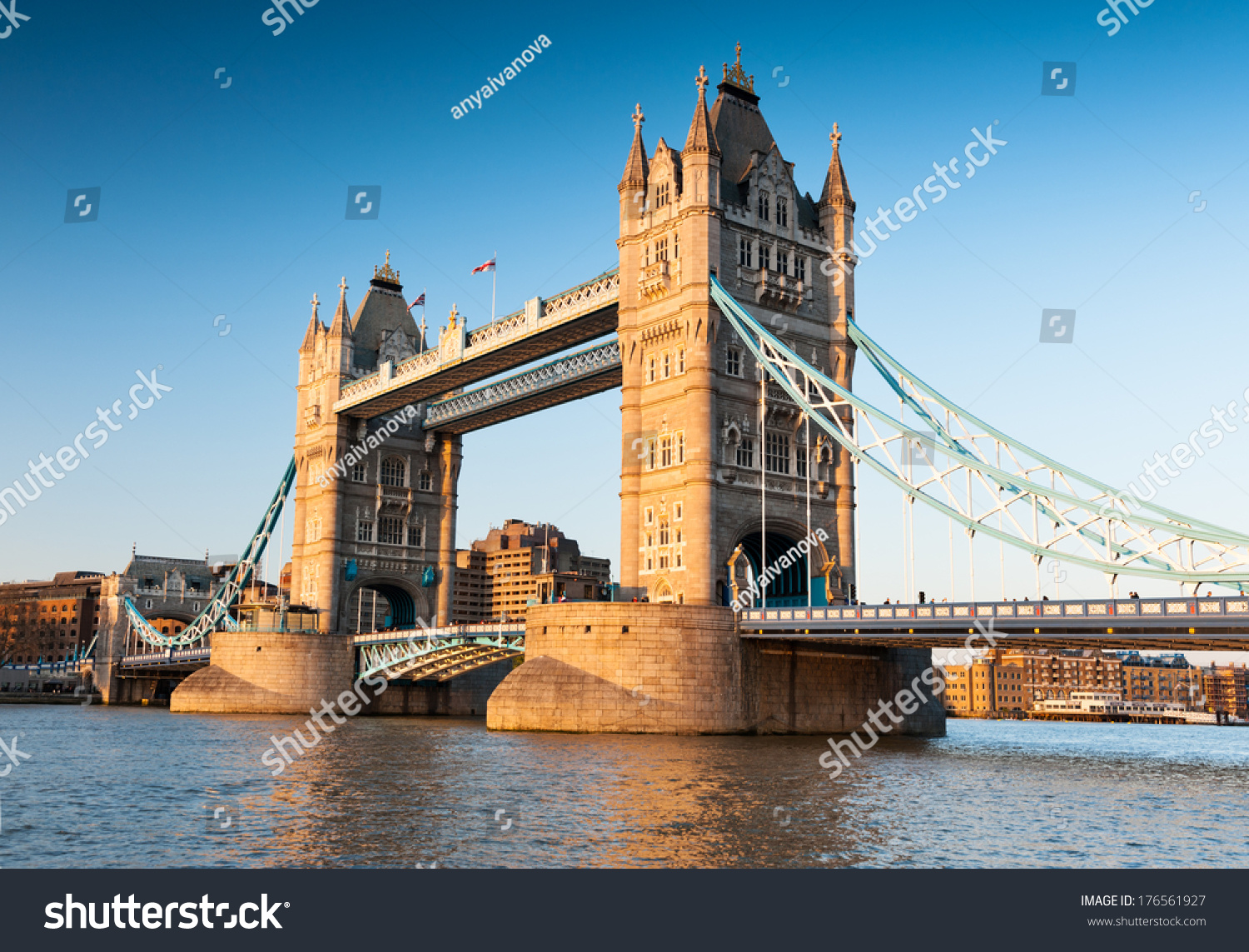 Tower Bridge in London in the late afternoon