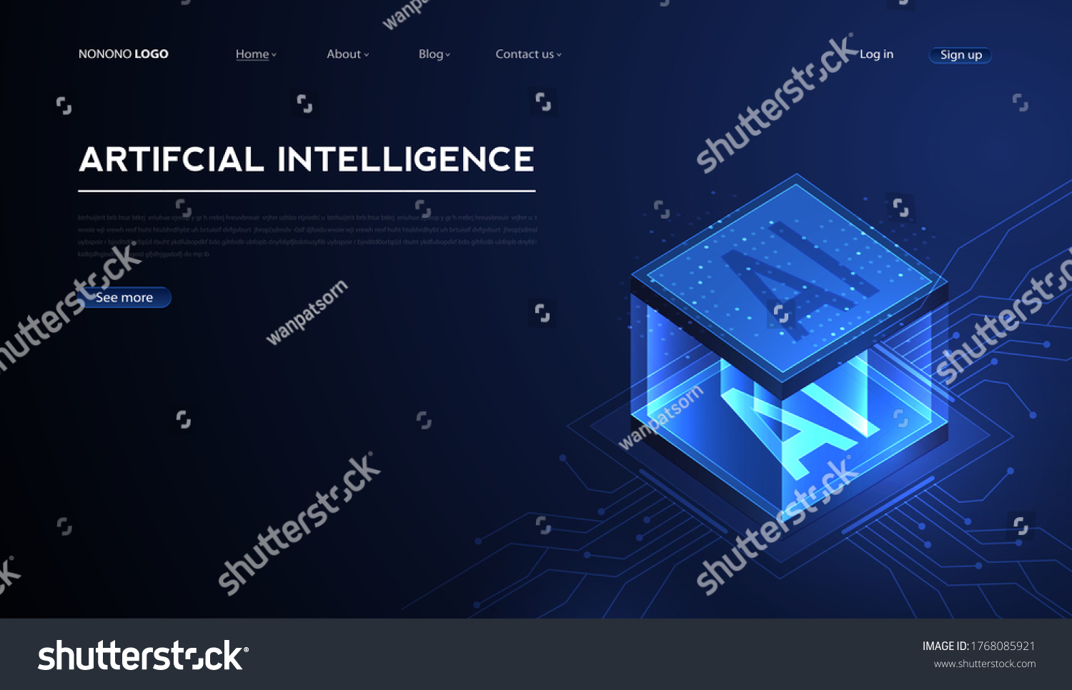 Artificial intelligence  machine learning  ai  data deep learning for future technology artwork  mining  isometric  neural network  machine programming and Responsive web banner. vector Illustration. 