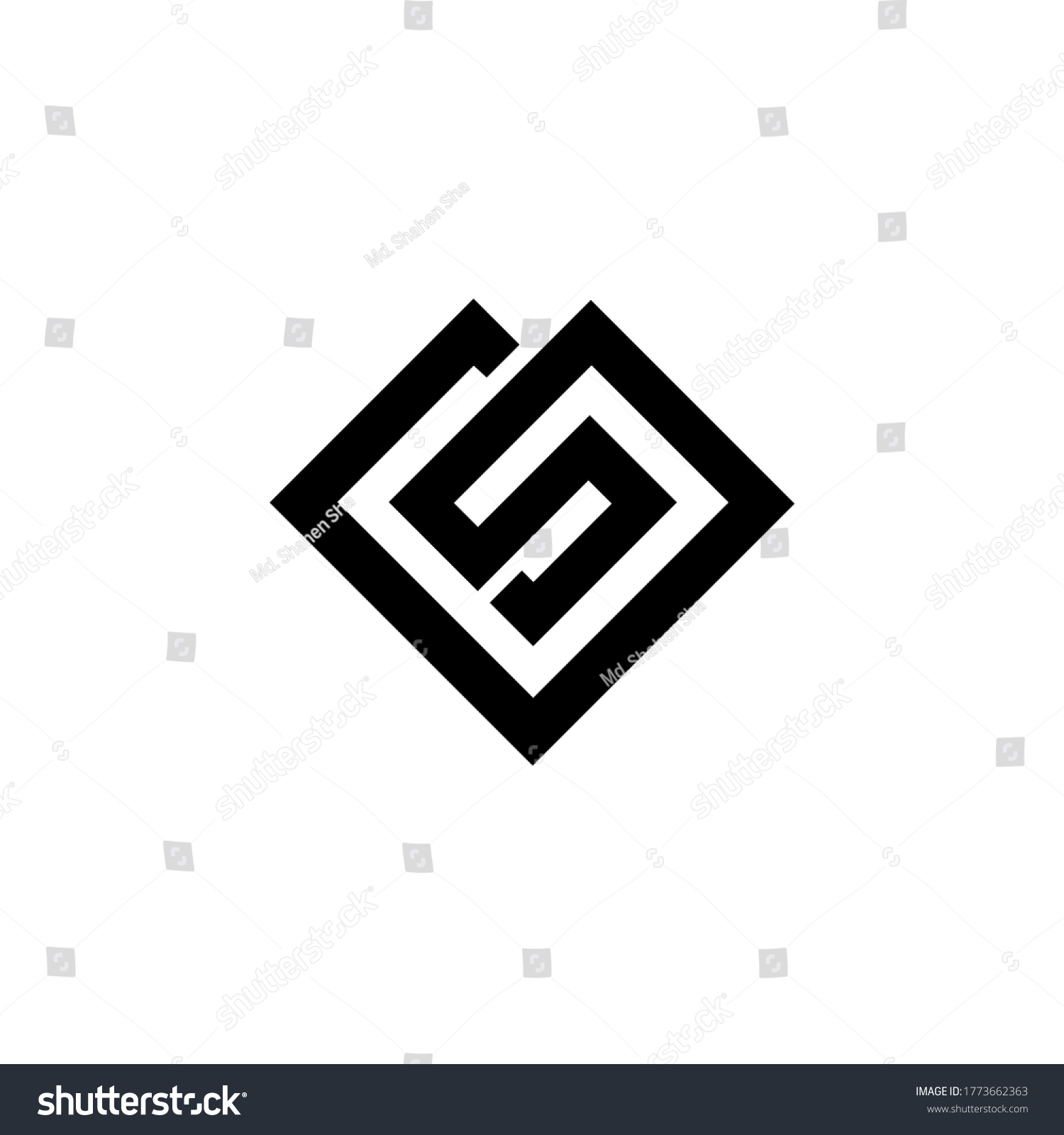 GS letter logo design. GS SG Triangle Vector Logo Circle Monogram Super ...