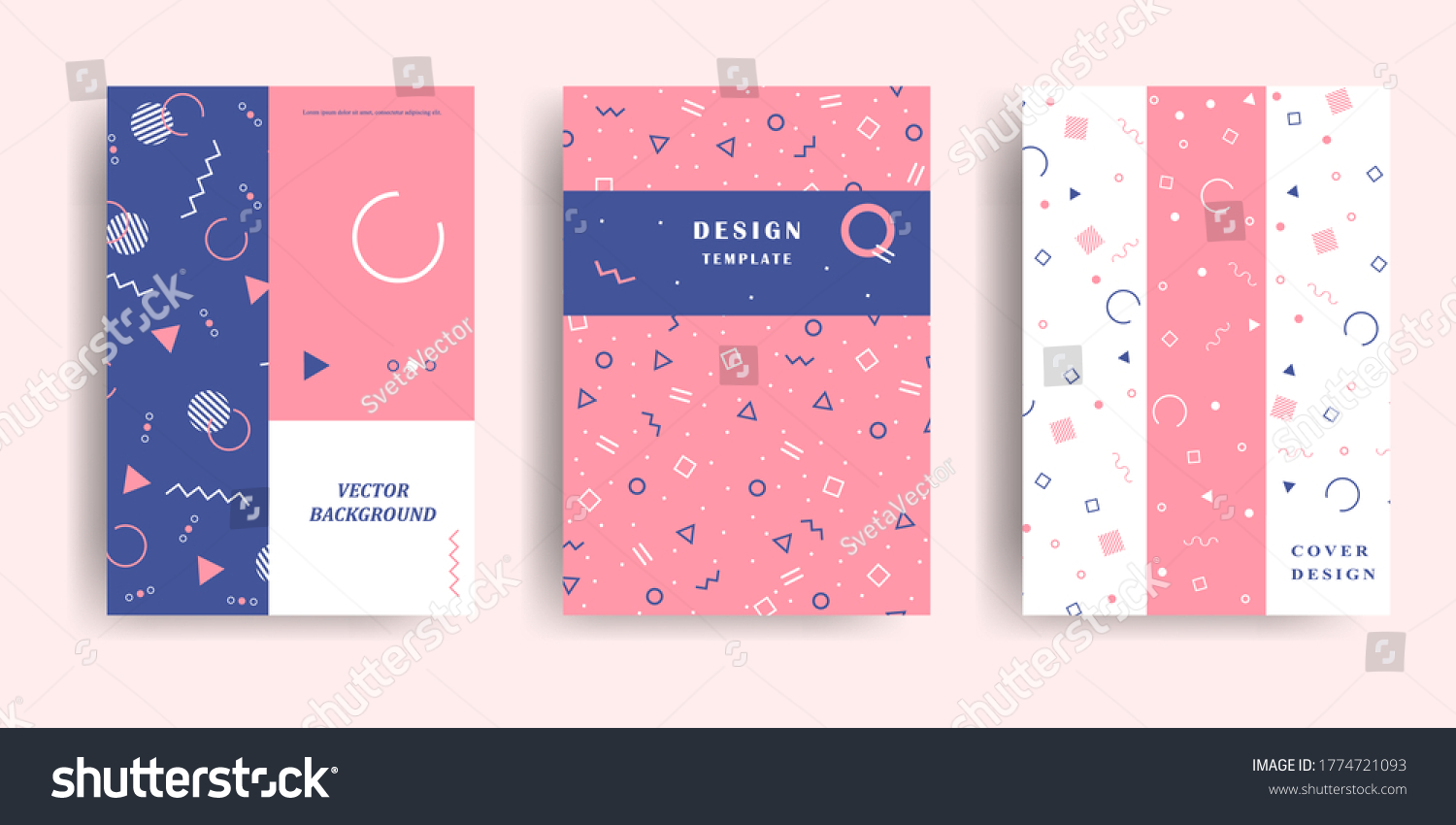 Set of abstract Colorful Memphis Art Background. 80s memphis geometric style flat and line design elements. Retro art for a4 covers  banners  flyers and posters. Vector illustration