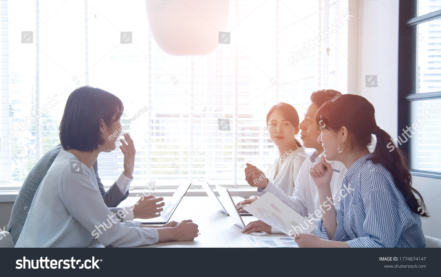 Group of people meeting in the office. Business consultation.