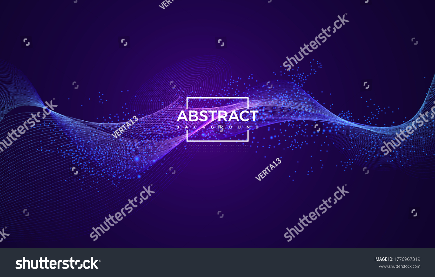 polygonal wave particle abstract background connecting dots and lines.