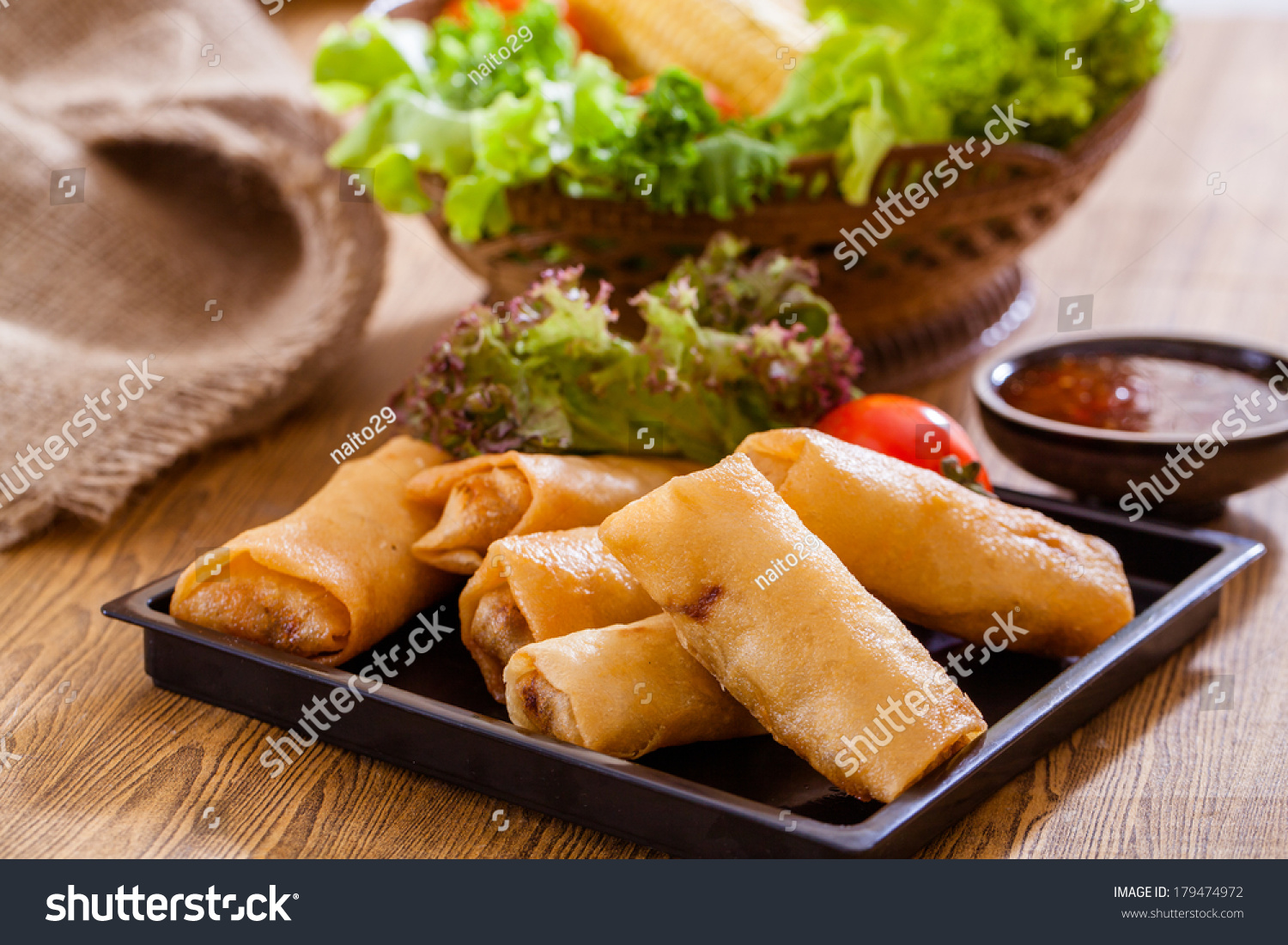 Fried Chinese  Spring rolls