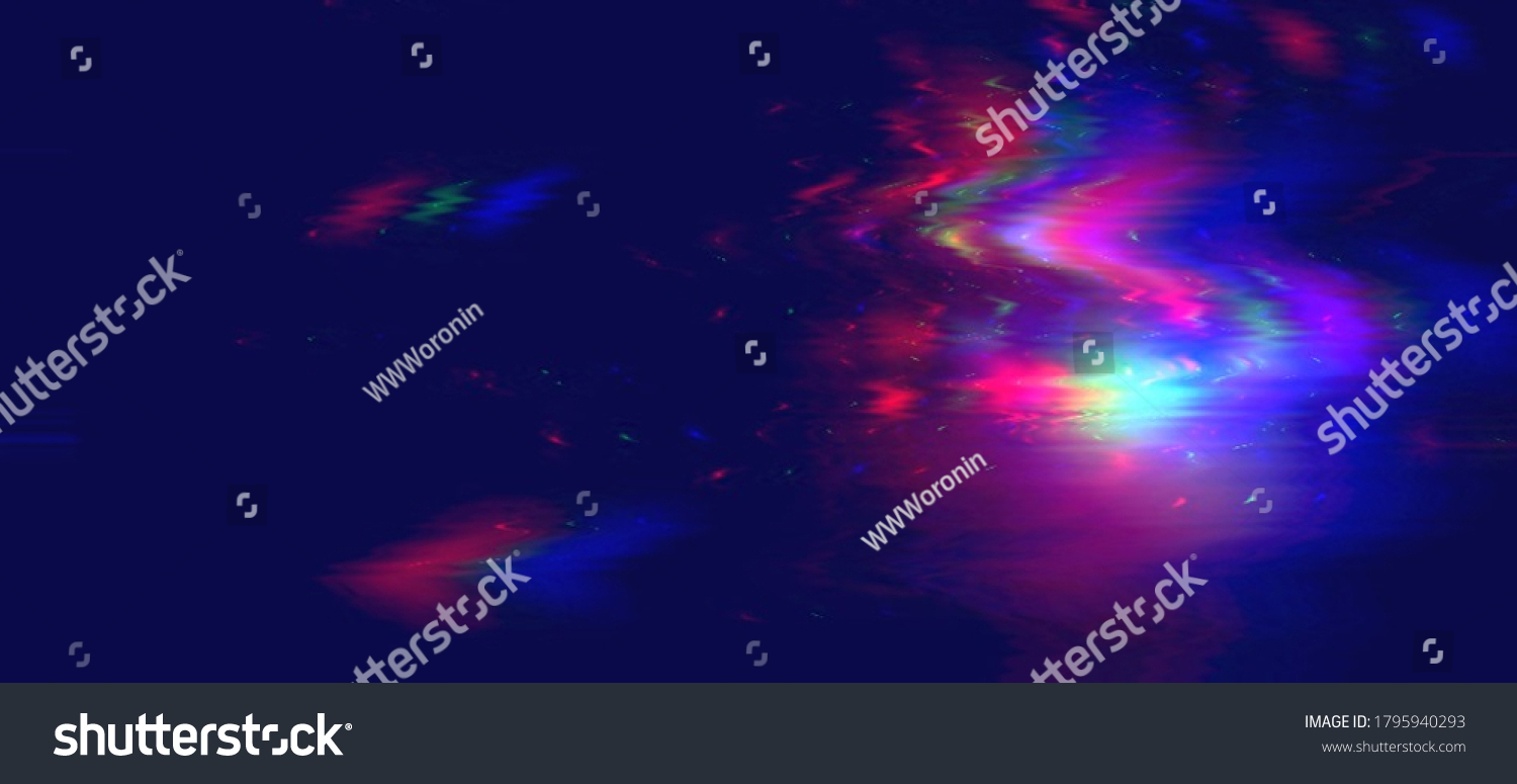 小故障发光的霓虹灯。抽象的故障背景。 Cyber​​punk壁纸的风格为80年代。未来派的概念。 EPS 10.海报 小册子 传单和卡片的创意图形设计。