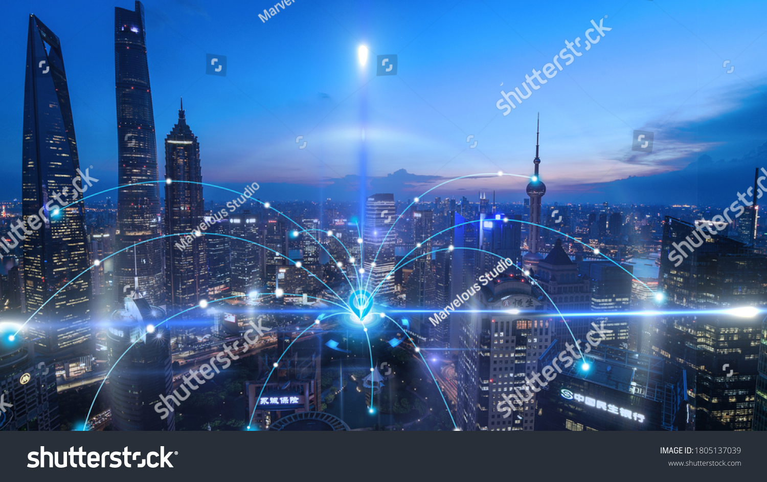 concept of 5G network new generation networks. high-speed mobile Internet Business modern technology internet and networking concept. 3d illustration 3d rendering