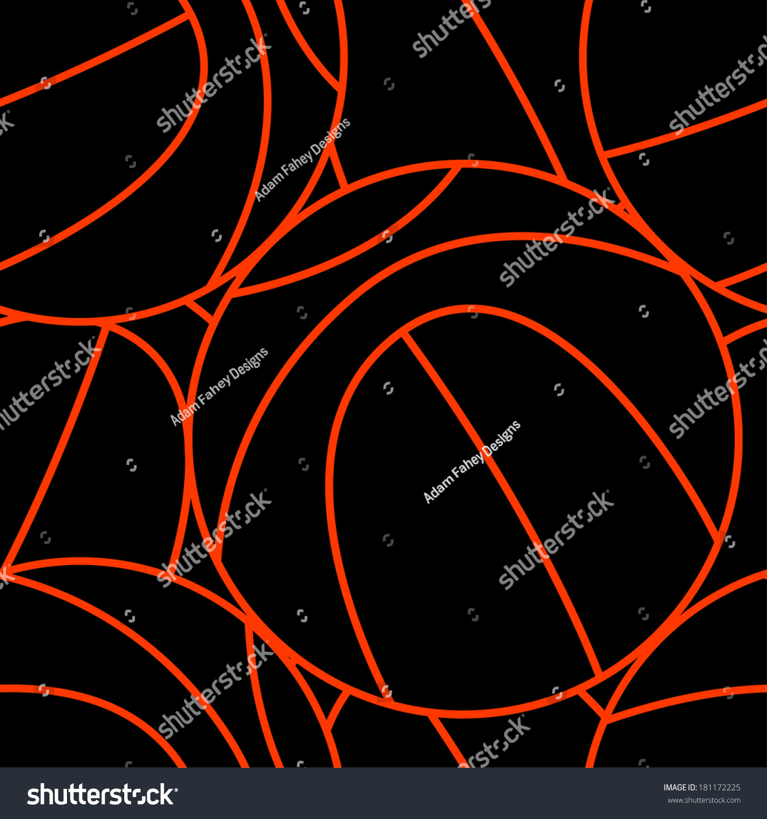 An orange basketball seamless pattern on a black background.