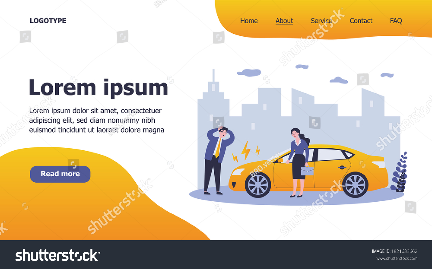 Drivers upset about car breakdown. City traffic  engine failure  damage flat vector illustration. Automobile  transportation  vehicle problem concept for banner  website design or landing web page