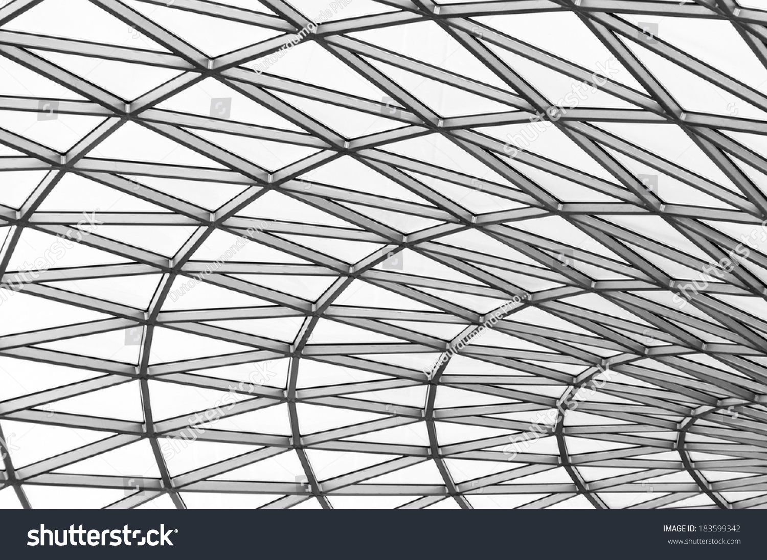 Glass roof in black and white