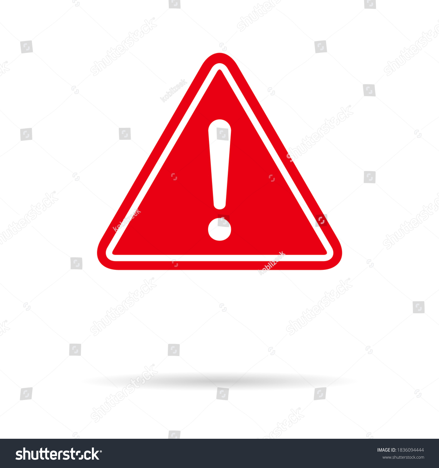 warn symbol vector icon flat sign symbol with