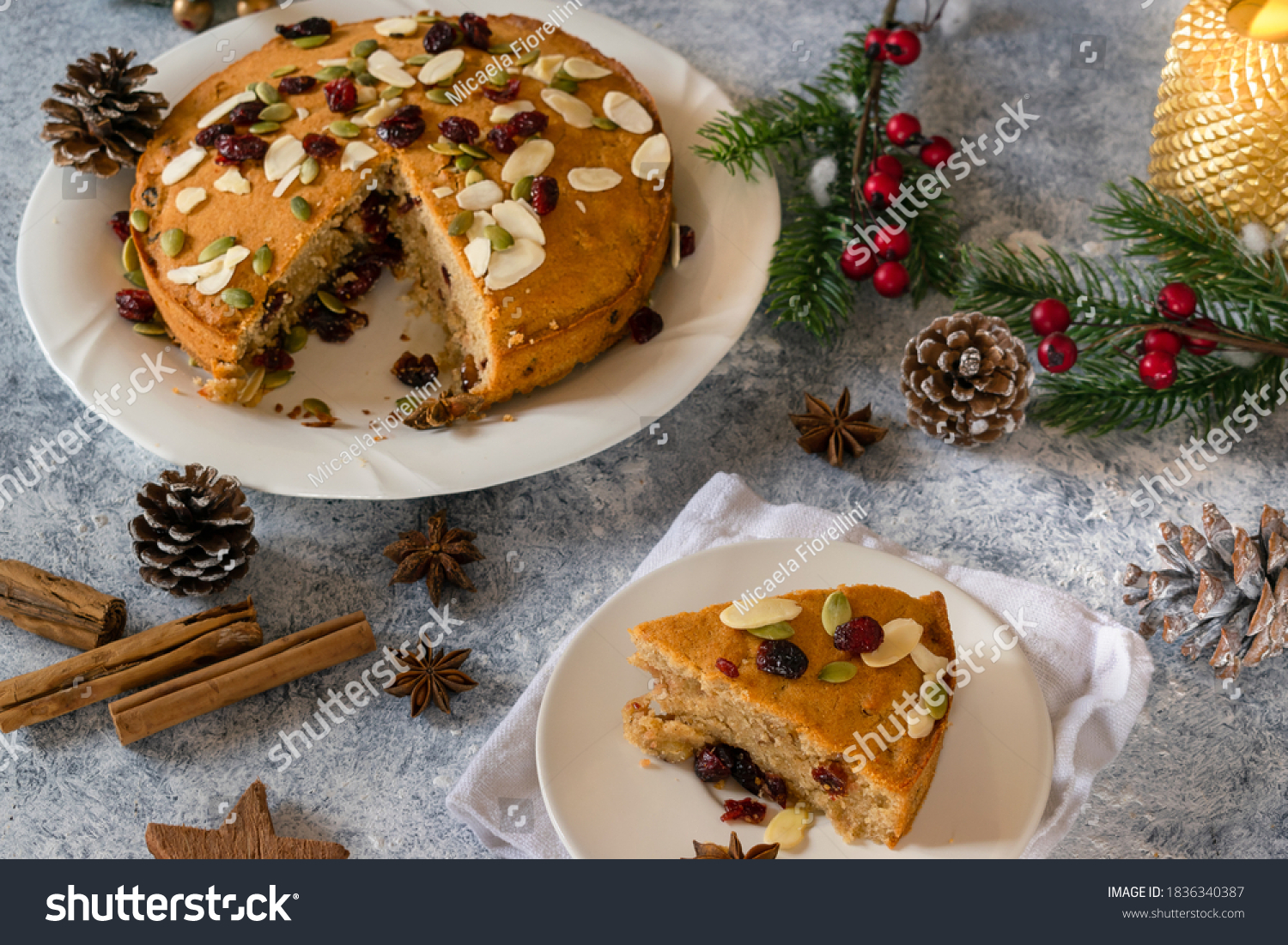 homemade keto christmas cake with almond flour