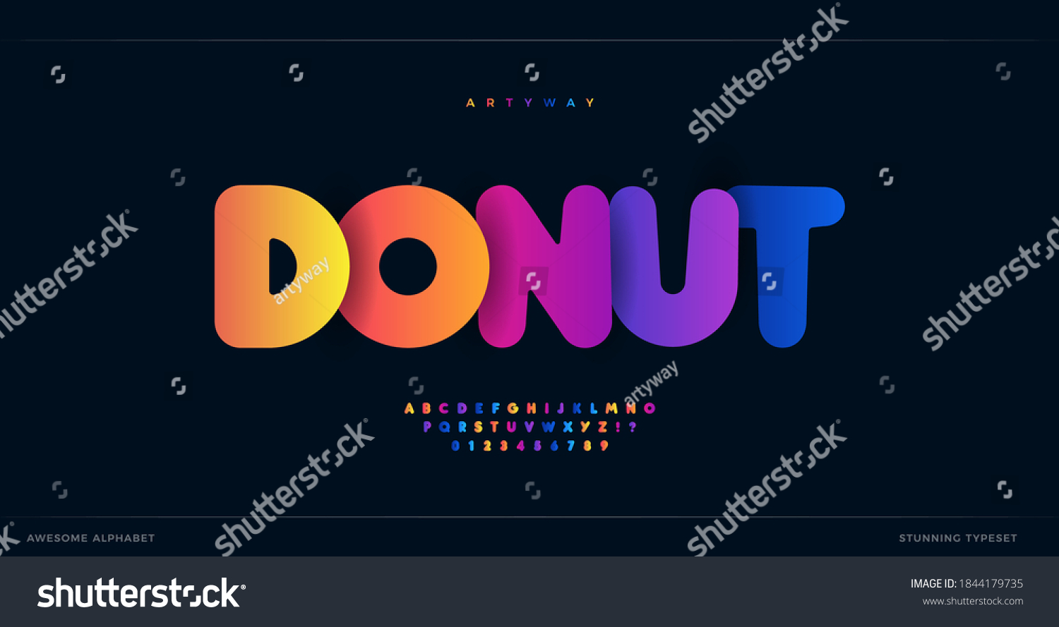 Colorful kids alphabet. Bold funny font  round type for children school  art logo  bright headline  creative lettering and maxi typography. Cartoon style letters  vector typographic design