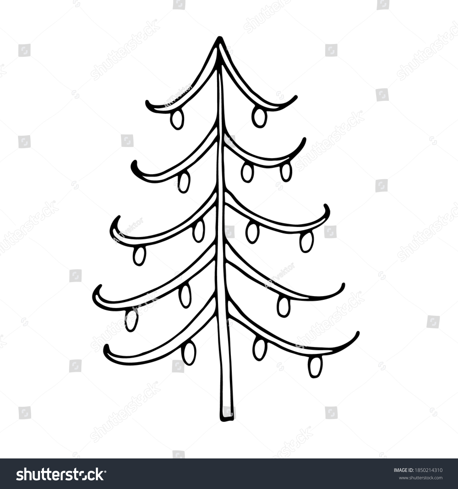Hand drawn Christmas tree Social highlight stories icon_站酷海洛_正版图片_视频_字体 ...