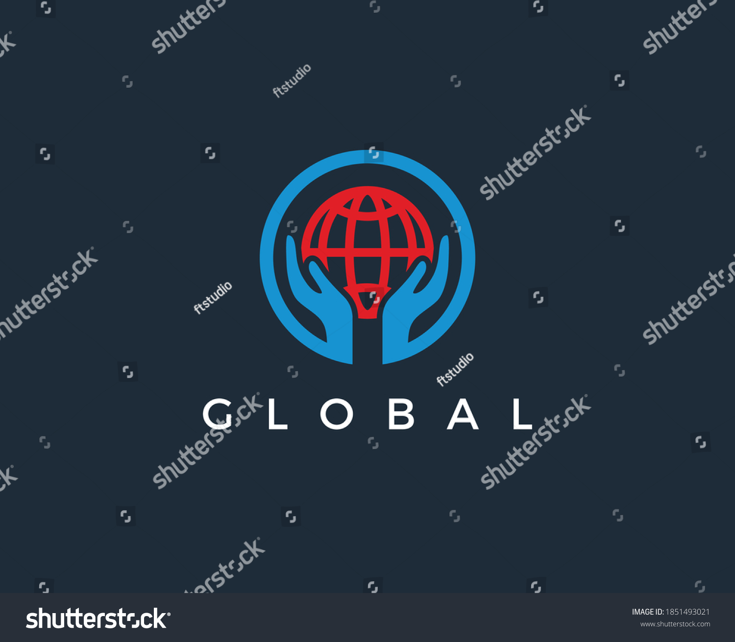 save earth logo design template. save globe logo vector icon_站酷海洛_正版图片 ...