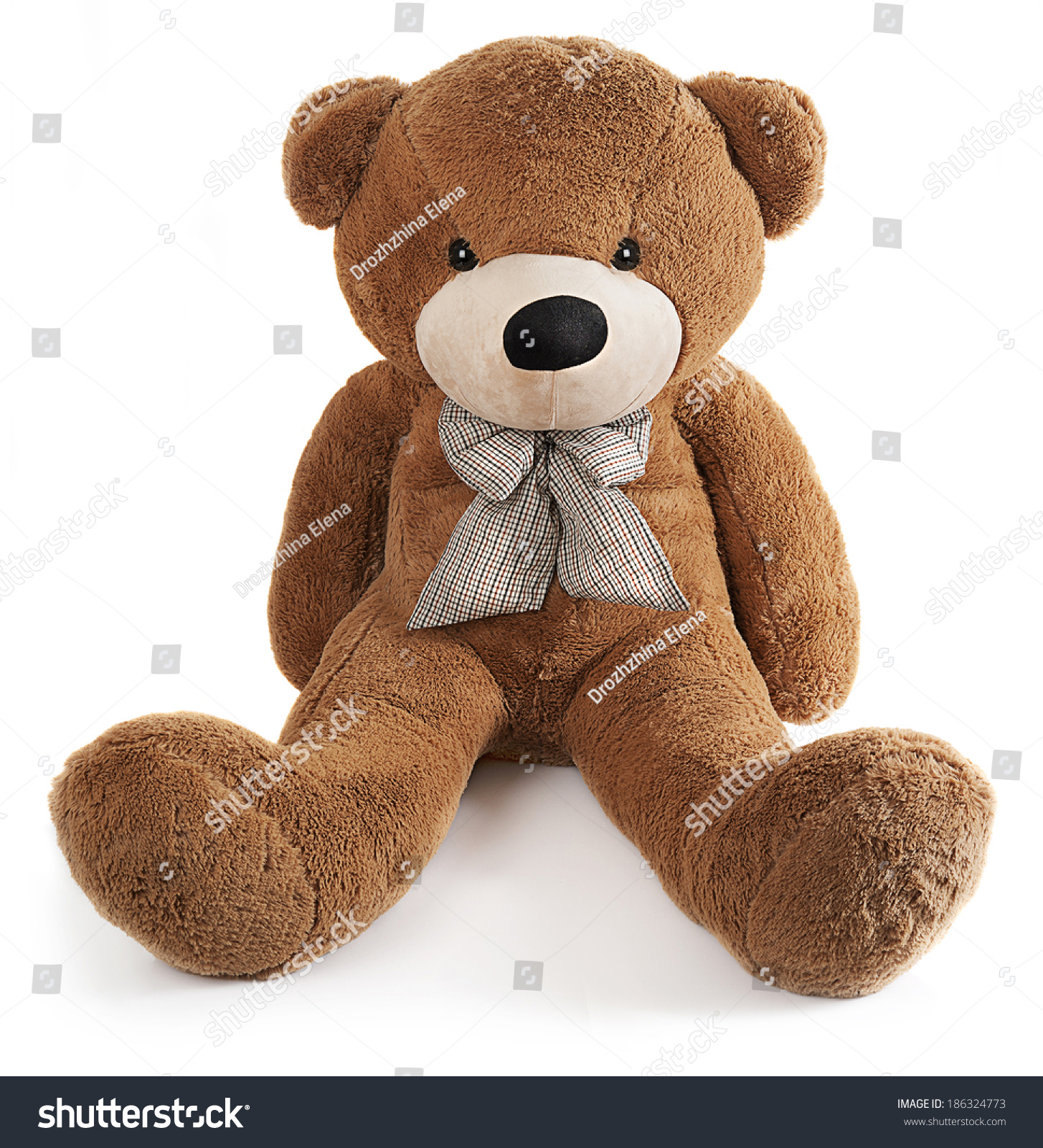 brown toy bear isolated on white