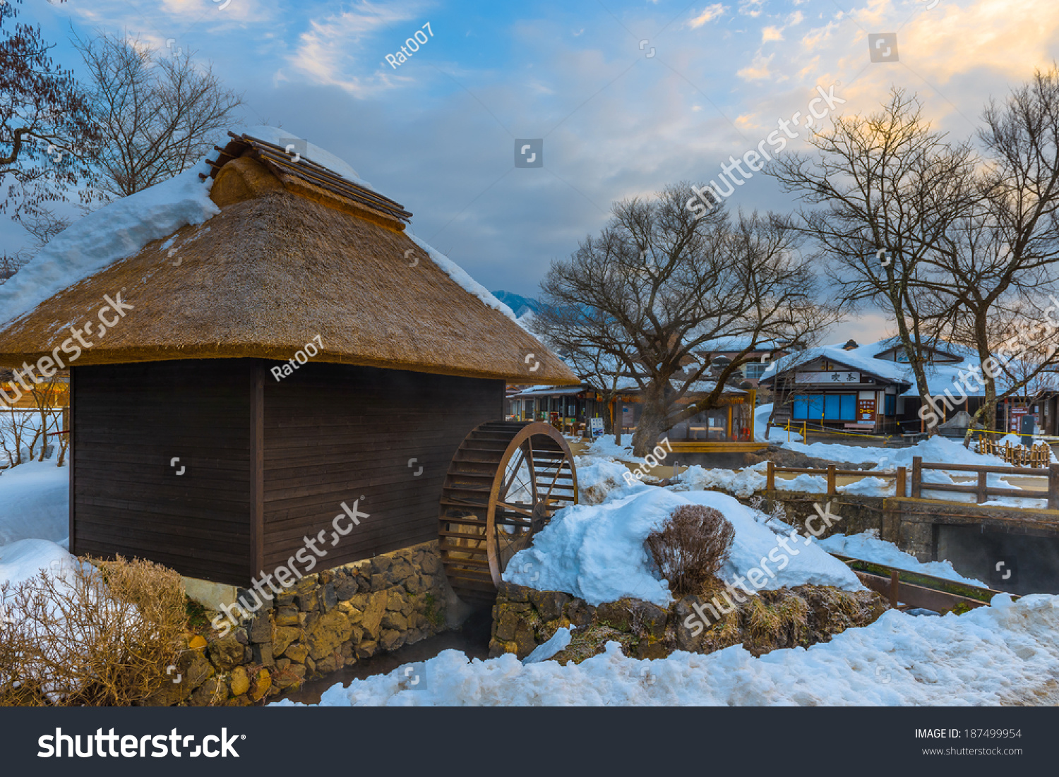 Oshino Village  after the heavy snow storms in the past 120 years in 20 February 2014