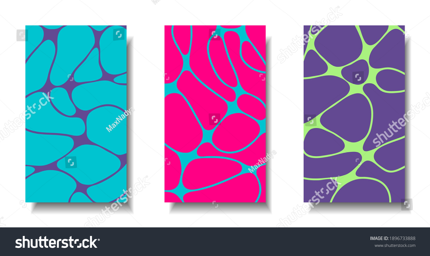 Abstract bright vector drawing. Set of templates  backgrounds for the design of flyers  brochures. Social media  stories.
