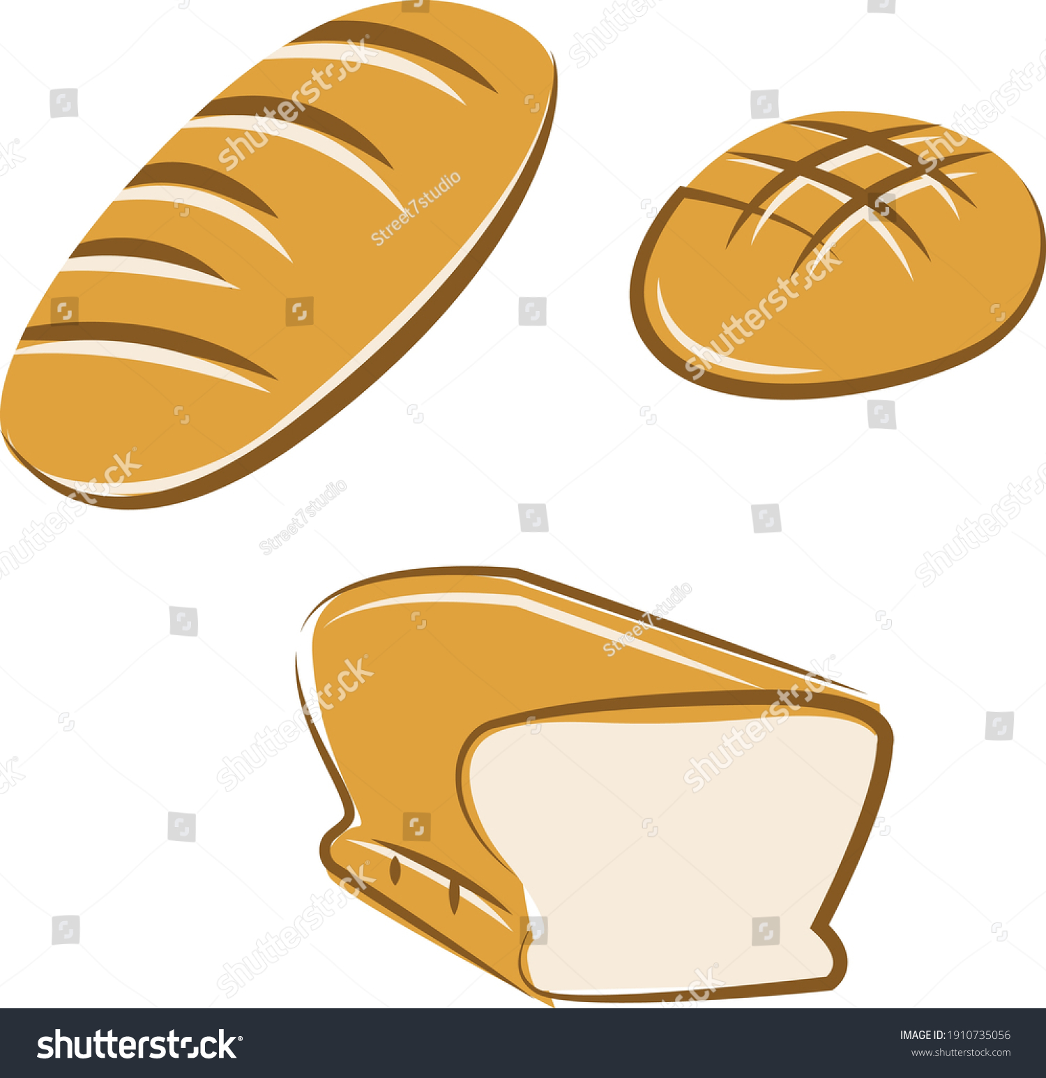 breadvectorsetonwhitebackgroundforwebandmobile