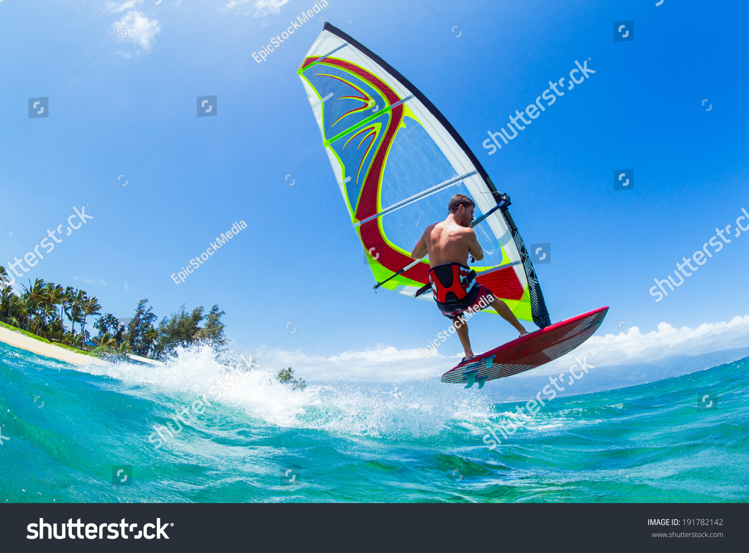 Windsurfing  Fun in the ocean  Extreme Sport