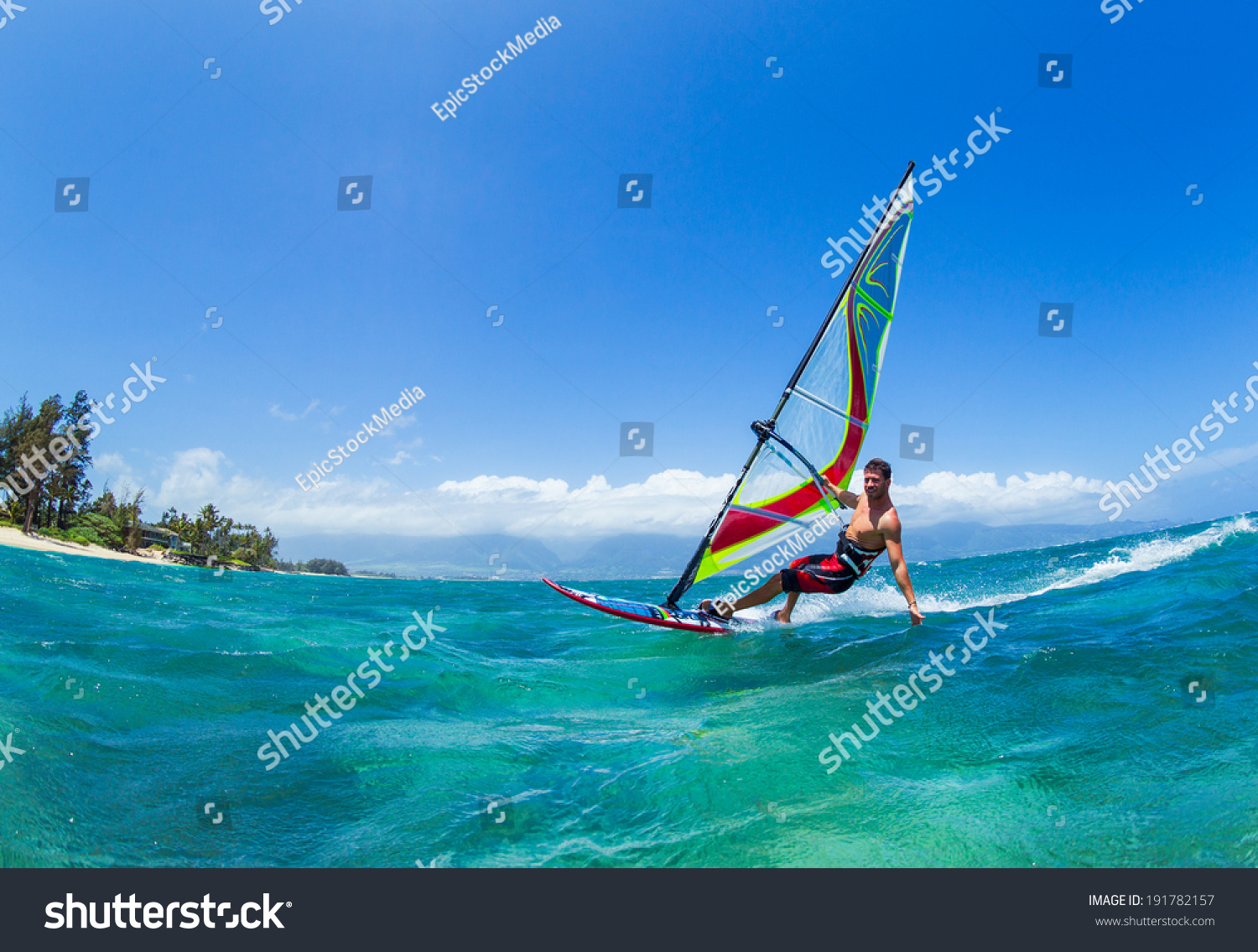 Windsurfing  Fun in the ocean  Extreme Sport