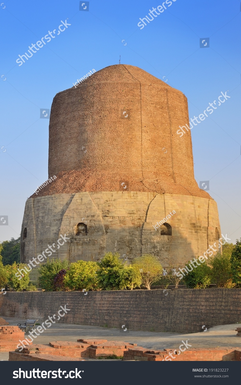 Dhamek Stupa is one of the prominent Buddhist structures in India. Sarnath  Varanasi.