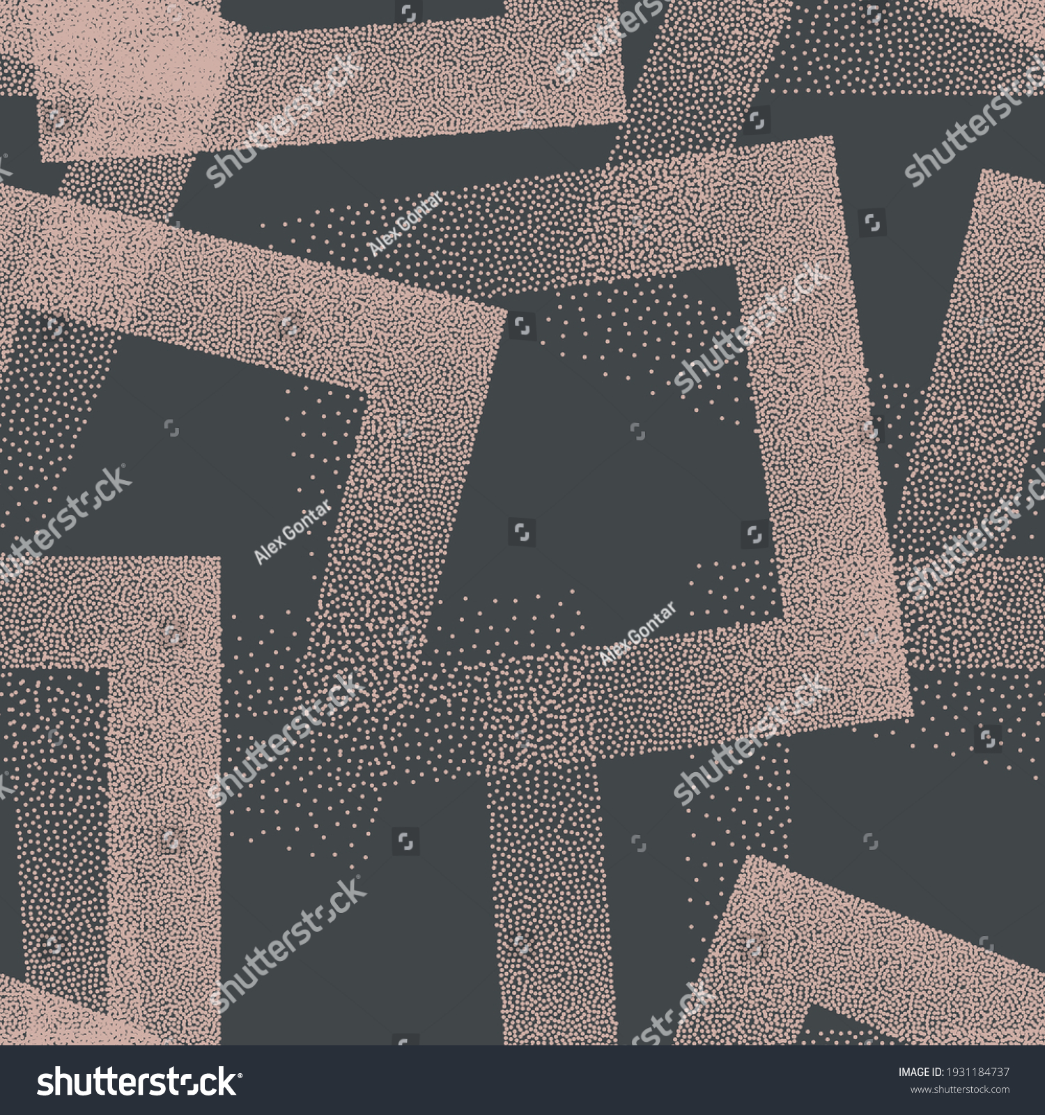 Trendy Seamless Pattern Stippled Squares Texture Vector Retro Colors ...