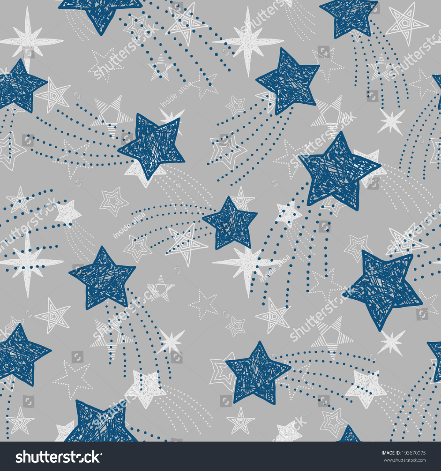 Seamless stars pattern