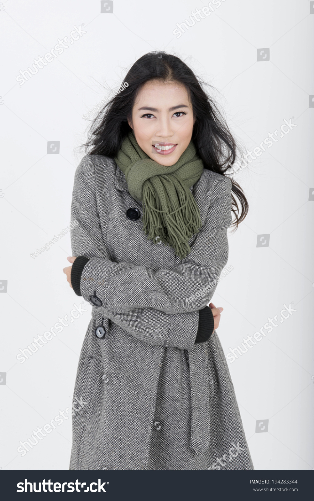  lovely woman in winter  clothes 