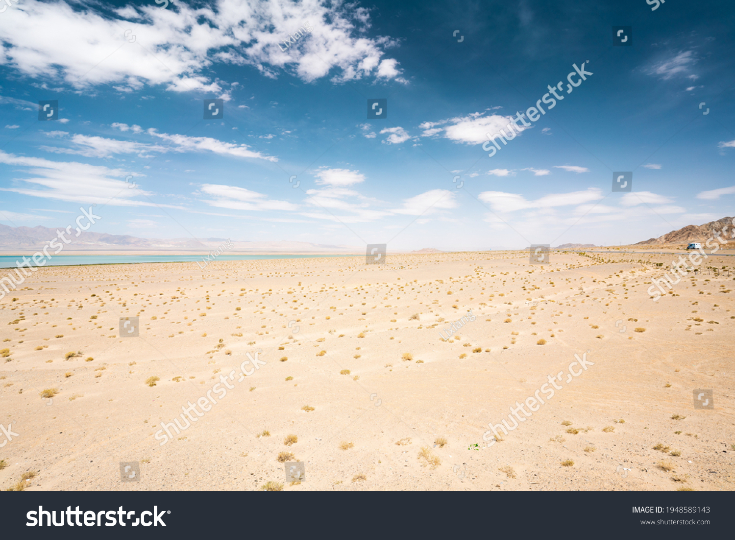 The Gobi desert in Qinghai province  China.