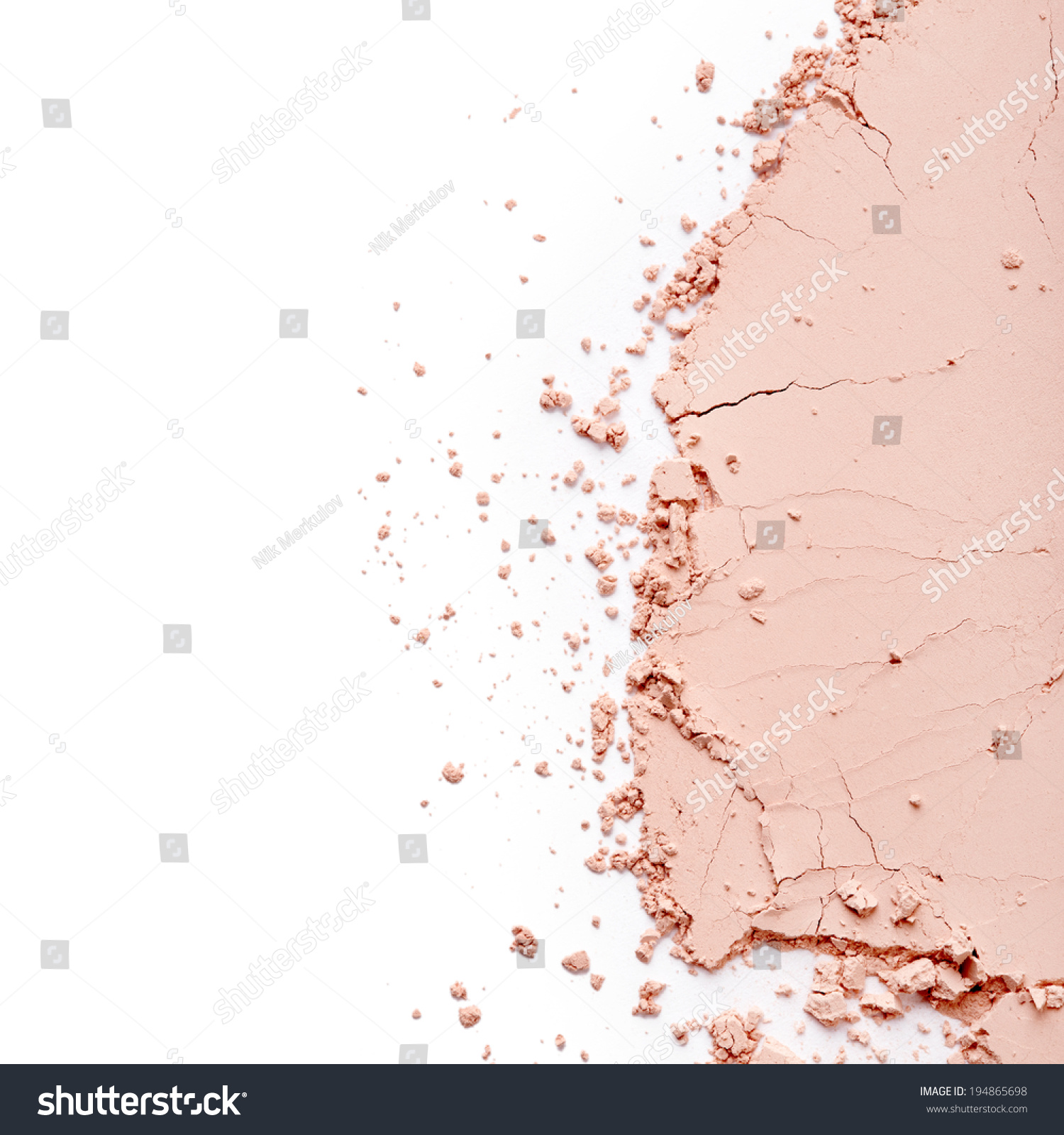 Face powder isolated on white background