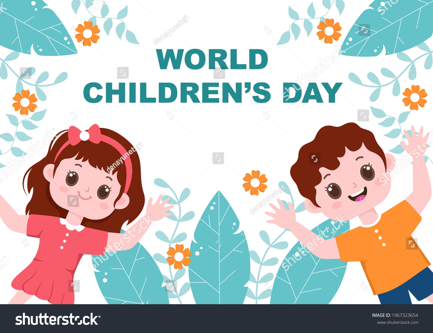 Happy Children's Day Celebration With Cartoon Character Illustration For Poster  Greeting Cards  Wallpaper Background  Banner  And Landing Page