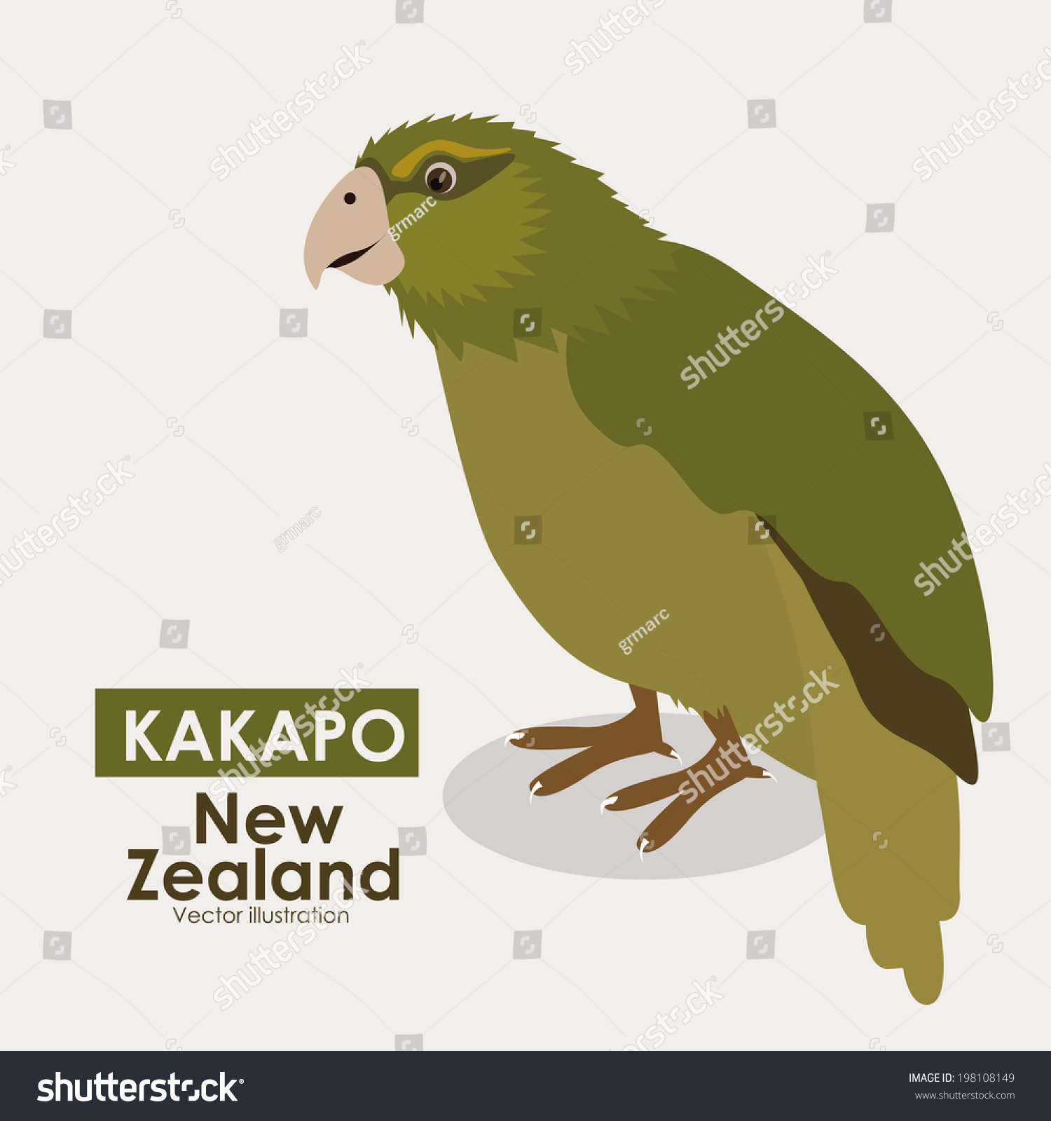 New zealand design over beige background  vector illustration