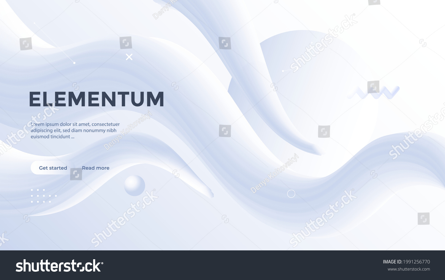 Neumorphism abstract poster with gradient white wave. Vector neumorphic duotone background with geometric 3d shapes. Minimal compositions design for cover  landing page.