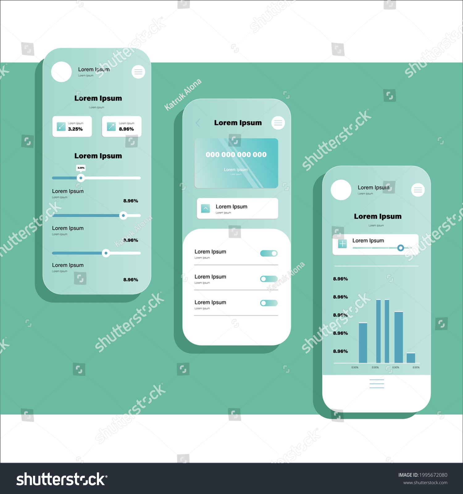 application layout for phone in green business_站酷海洛_正版图片_视频_字体_音乐素材交易平台 ...