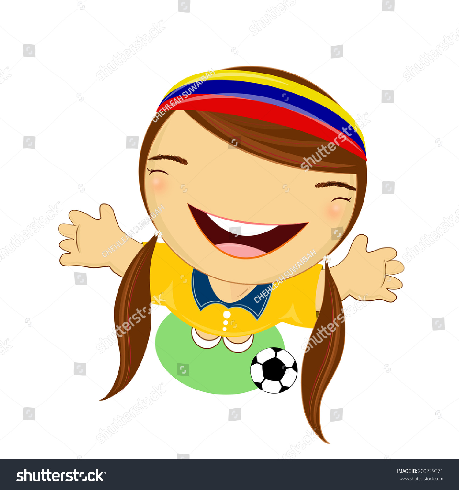 Colombia girl soccer fan