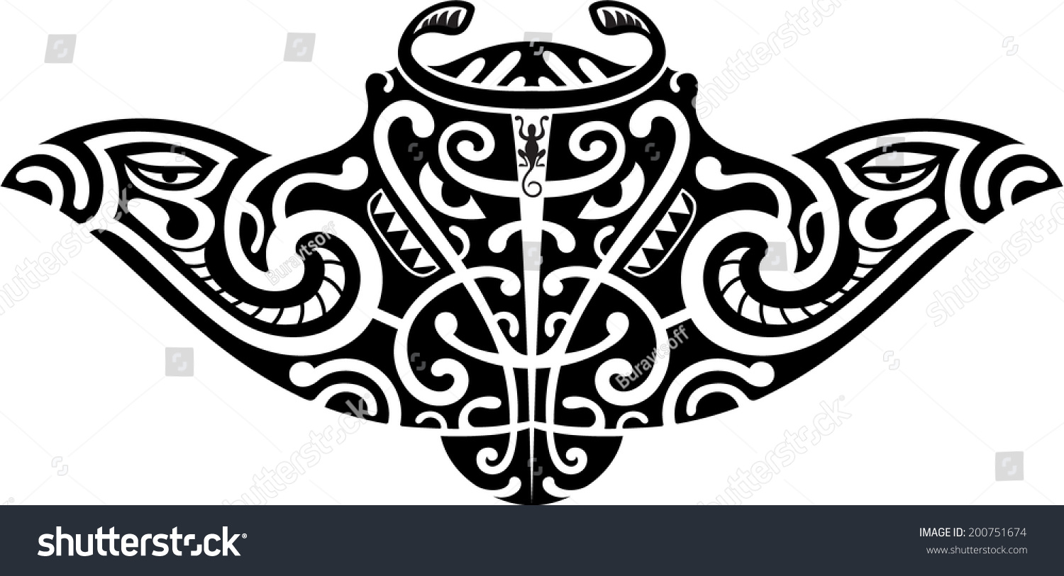 Manta is isolated on white