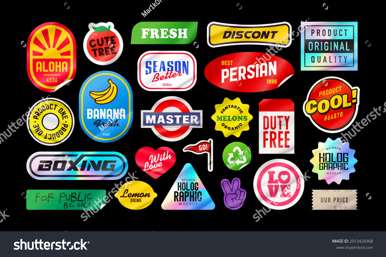 贴纸包。价格贴纸。剥皮的纸贴。价格标签。在黑色背景上孤立