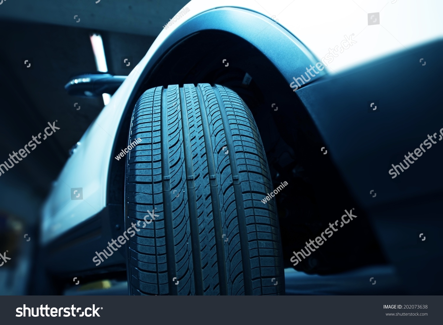 New Car Tire - Car Wheel Closeup.