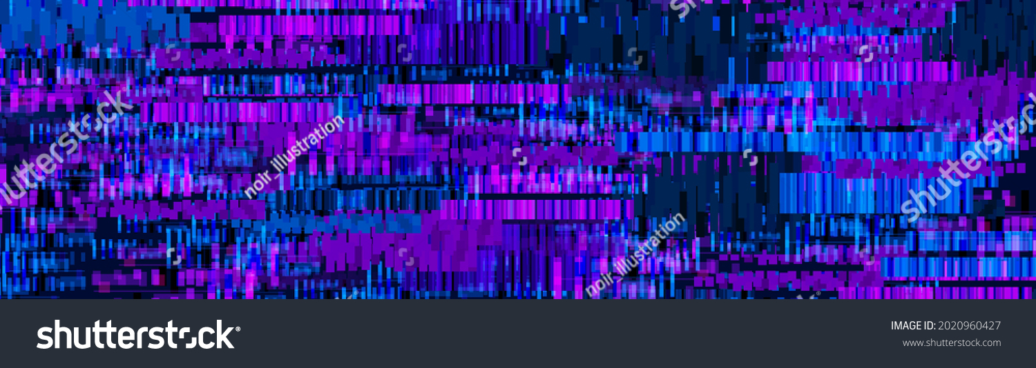 Vector Abstract Background Template  Glitches  Colorful Banner  Abstarct Distortions  Screen Background.